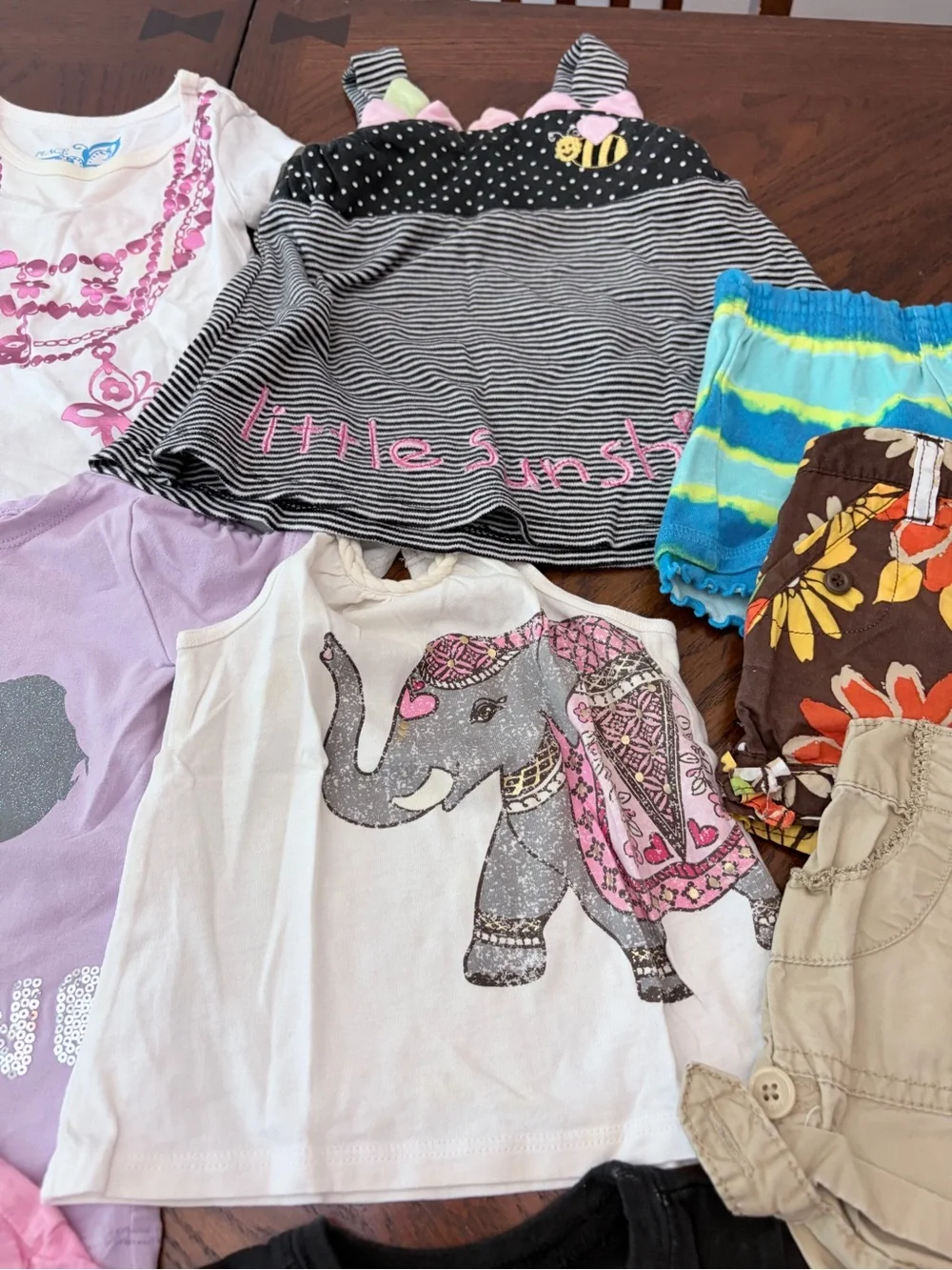Girls 6-9M Summer Clothing Bundle 15 Pc Tops Shorts Swimsuit